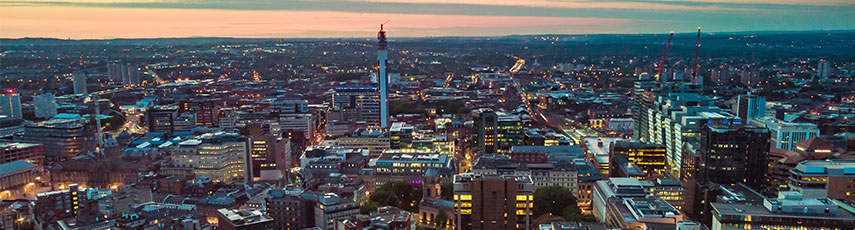 City skyline at night