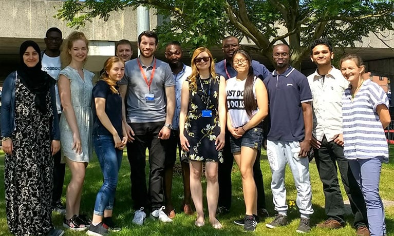 A group photo of the environment and sustainability team.