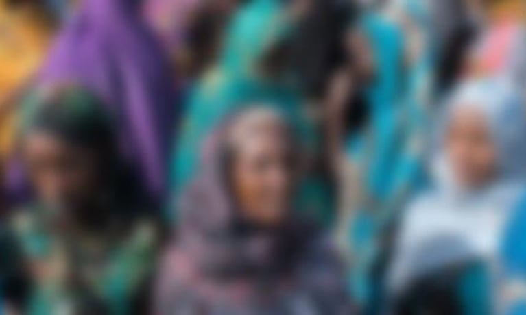 Out of focus image of people