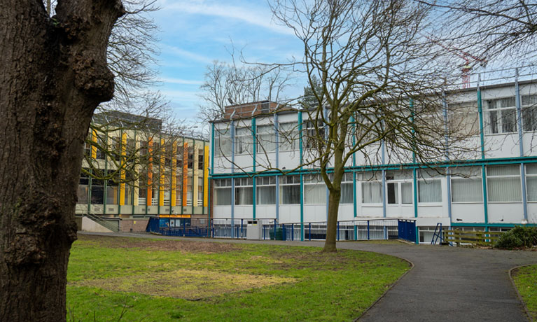 outside view of the Charles Ward building at Coventry University campus