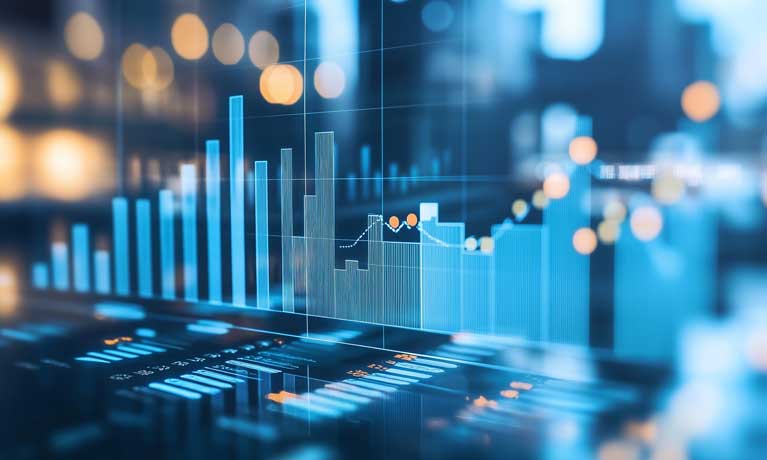 visualisation of a graph representing concept of economy