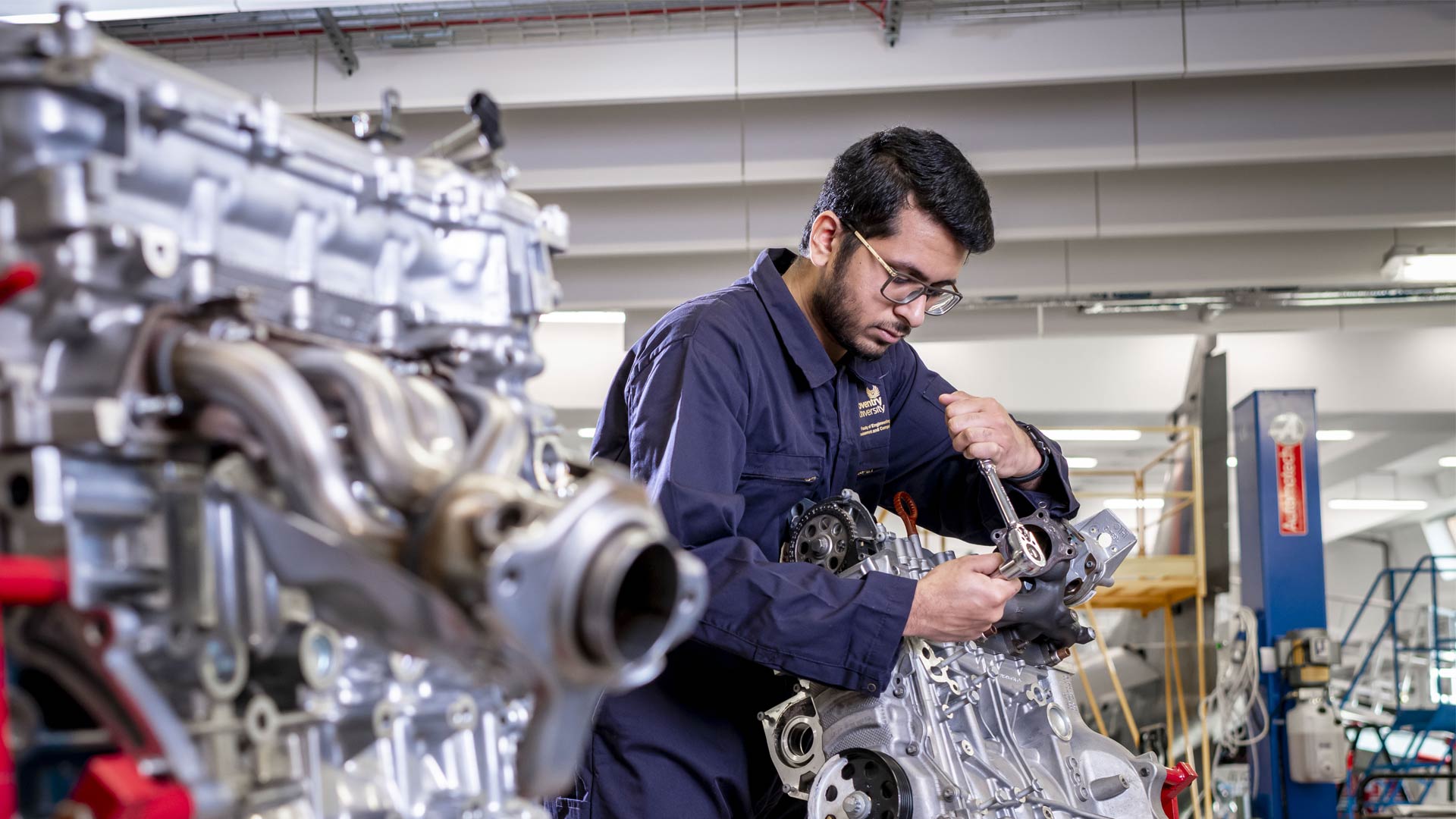 Student in the workshop