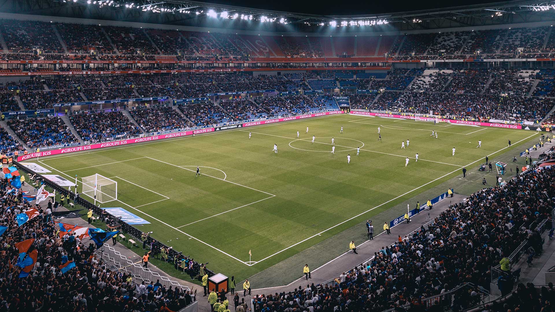 football stadium at night 