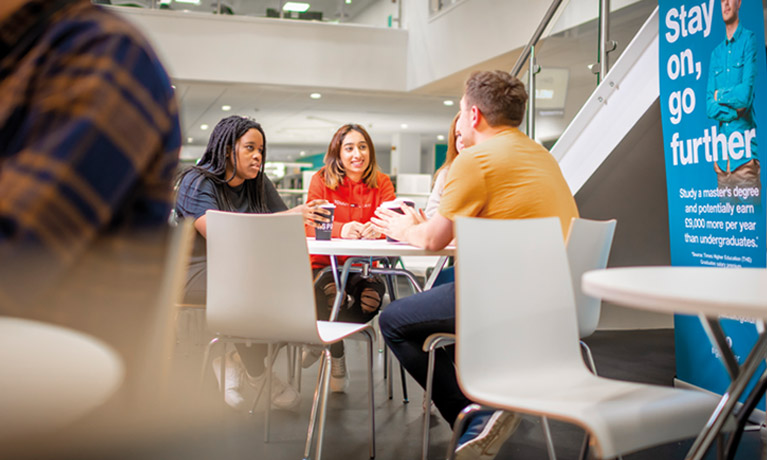 Students sat around table