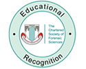 The Chartered Society of Forensic Sciences educational recognition stamp