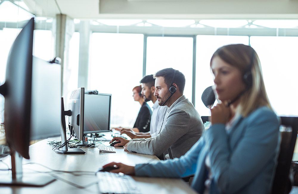 people working with computers