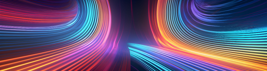 Horizon multi coloured speed waves