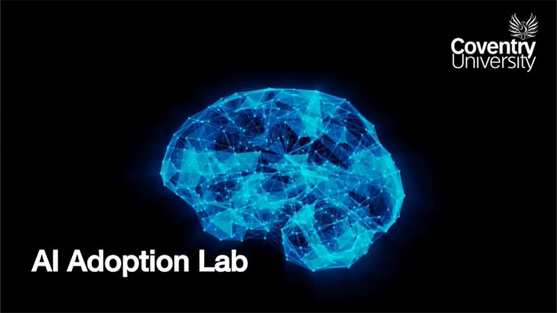 Cover of Coventry University's AI Adoption Lab video 