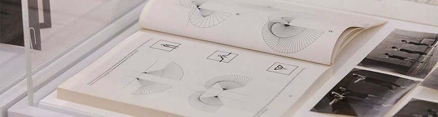 The Chamber Dance Quartet (first ensemble) dancing "Promenade" by Noa Eshkol, 1954-1956 Photographer: T. Brauner  Dancers: Noa Eshkol, John G Harries, Naomi Polani, Mirale Sharon Courtesy of The Noa Eshkol Foundation for Movement Notation