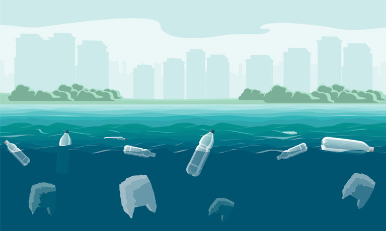 plastic in ocean