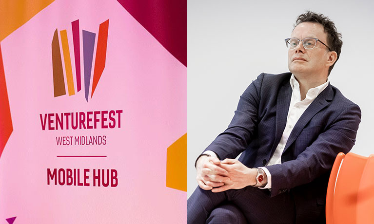 Paul Fairburn, Director of Innovation Ecosystems and the Venturefest Mobile Hub banner