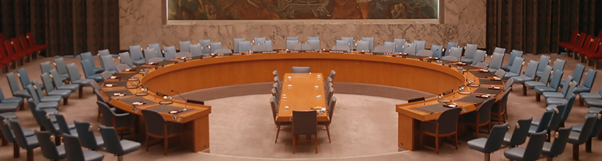 Inside of the United Nations Security Council chamber