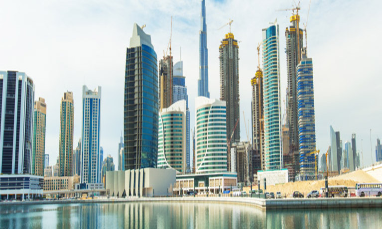 dubai hub aerial view