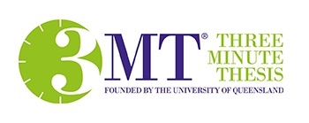 Three minute thesis logo.