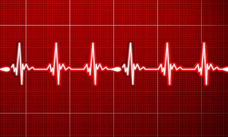 Heart beats cardiogram