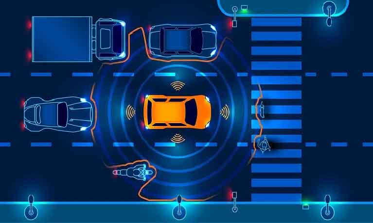 Mock up of Connected Autonomous Vehicle