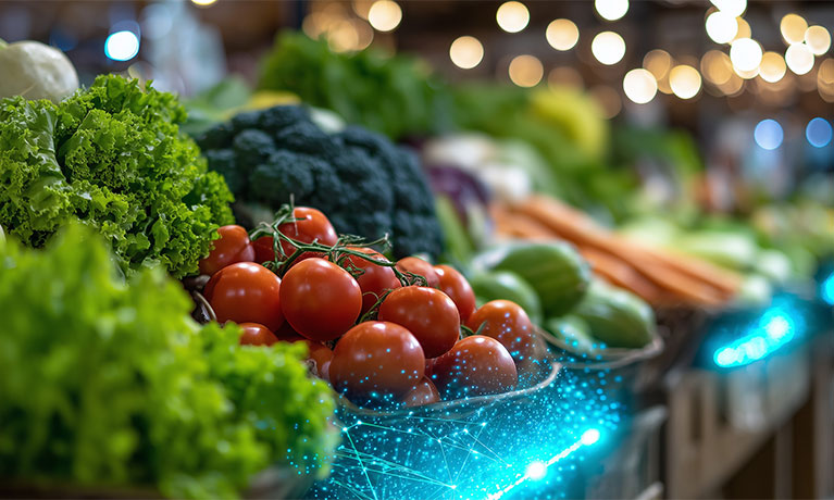 Fresh food in a market