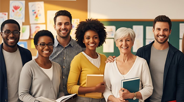 Group of teachers in a classroom