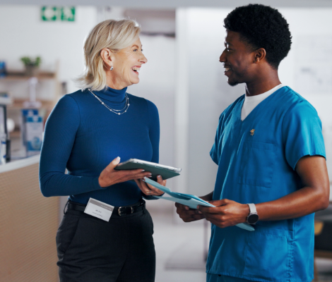 Medical professionals discussing