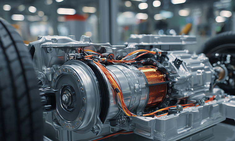 A motorsport vehicle part in a factory being engineered