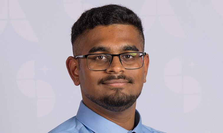 Rangesh Thiyaharajhan smiling