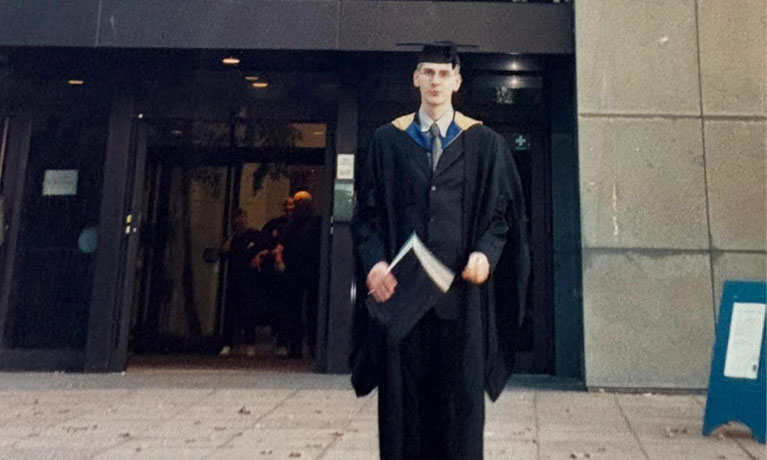 Gavin Hardman at his graduation