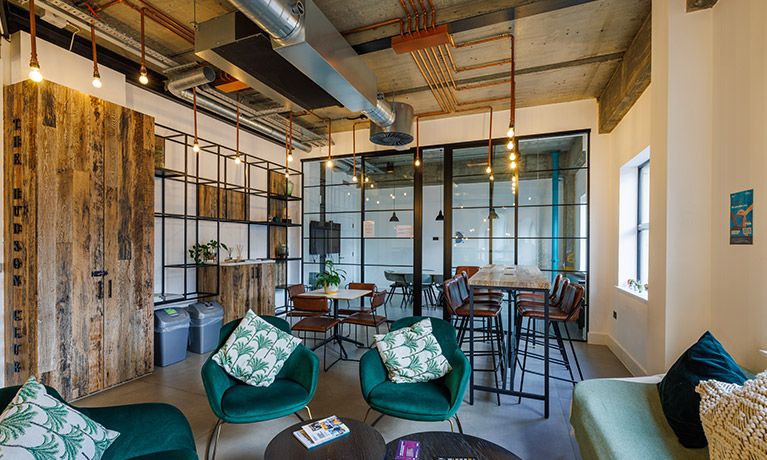 A social space in the Hudson building