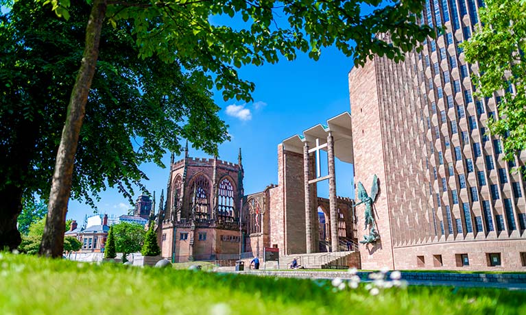 Coventry Cathedral in the sun