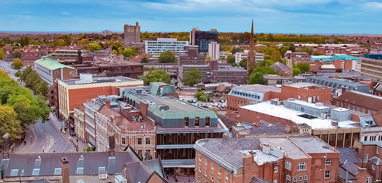 City centre aerial view