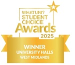 2025 WhatUni? Student Choice Awards: third place, university halls, overall