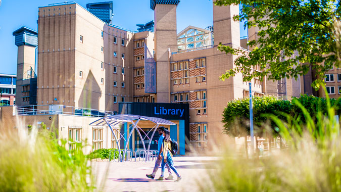 Coventry University building on a clear day