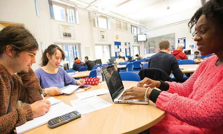 Students studying