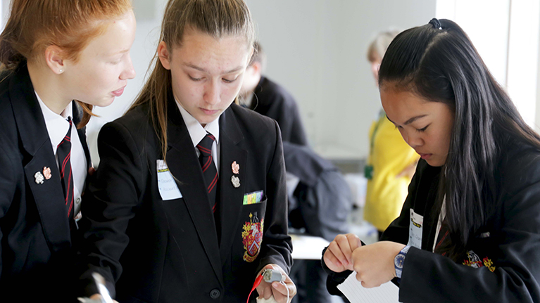 Students taking part in the Faraday Challenge at CU Coventry