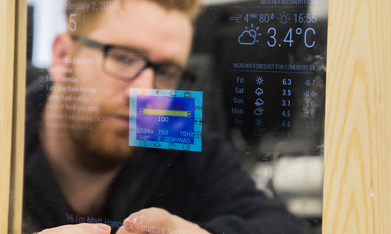 Smart mirror built by CU Coventry students