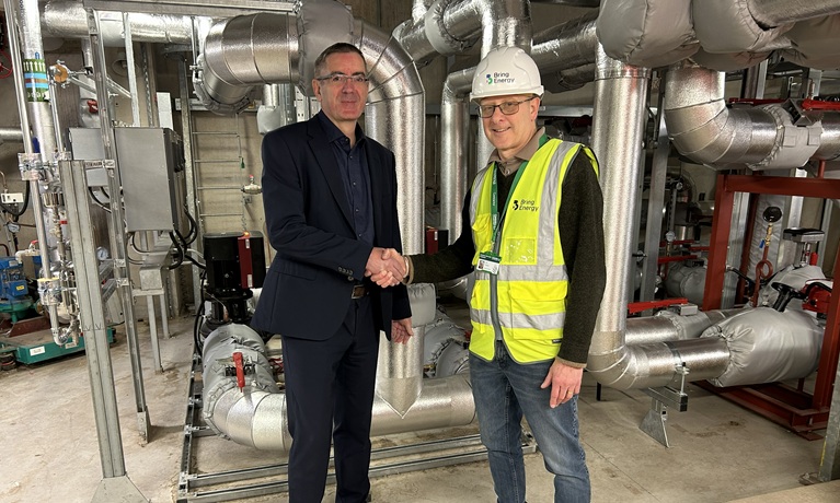 Dr Clive Winters, Pro‑Vice‑Chancellor (Strategy and Governance) at Coventry University, and Ian Parker, Project Director at Bring Energy