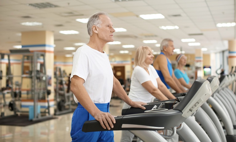 People running on treadmills