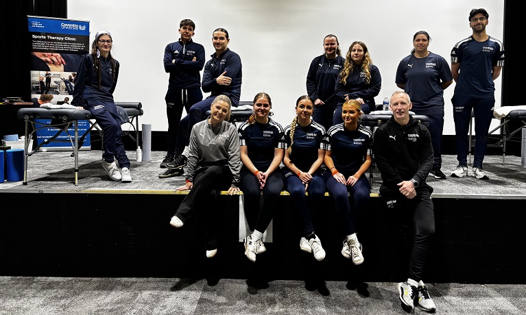 Coventry University's Sports and Exercise Therapy students at the Kabaddi World Cup