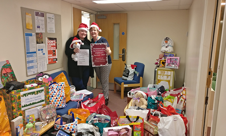 Christmas gift donations from staff to be received by looked after children in Coventry