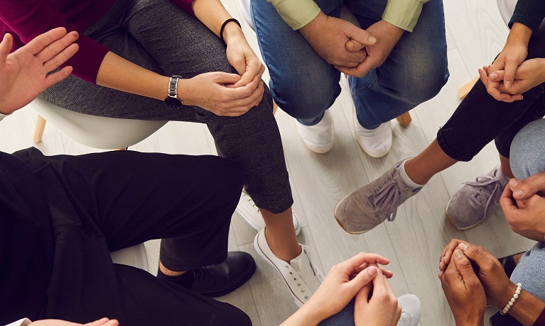 A close up picture of people's hands