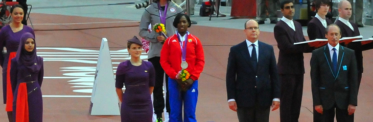 Student rubs shoulders with Usain Bolt