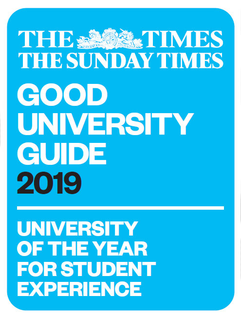 University of the Year for Student Experience - The Times and Sunday Times Good University Guide 2019