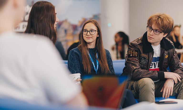 Students chatting
