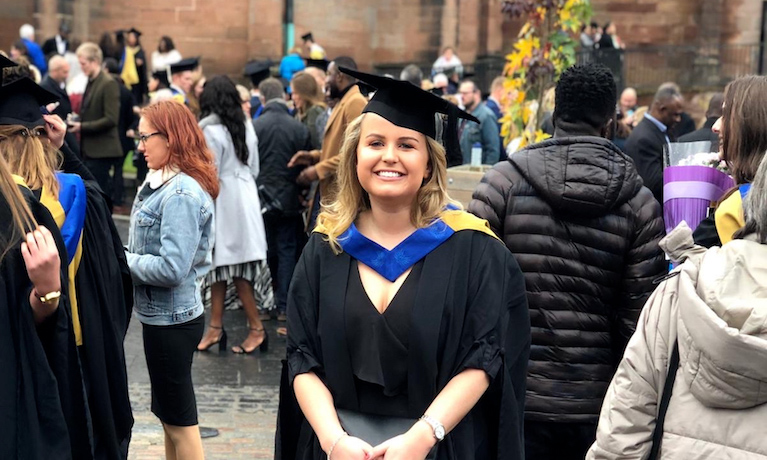 Millie McCaughrean, Coventry University graduate